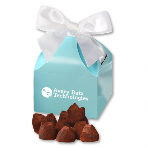 Cocoa Dusted Truffles in Robin's Egg Blue Gift Box