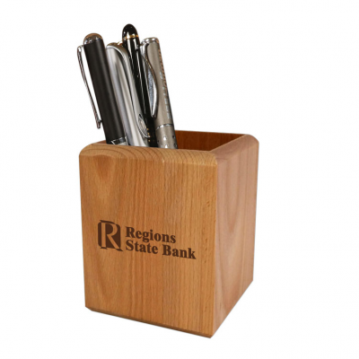 Hardwood Pen & Pencil Cup