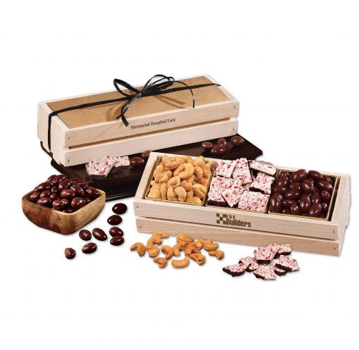 Sweet & Crunchy Assortment in Wooden Crate