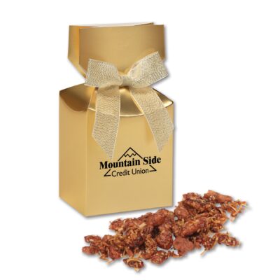 Coconut Praline Pecans in Gold Premium Delights Gift Box