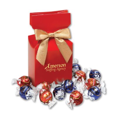 Lindt-Lindor Chocolate Truffles in Red Premium Delights Gift Box