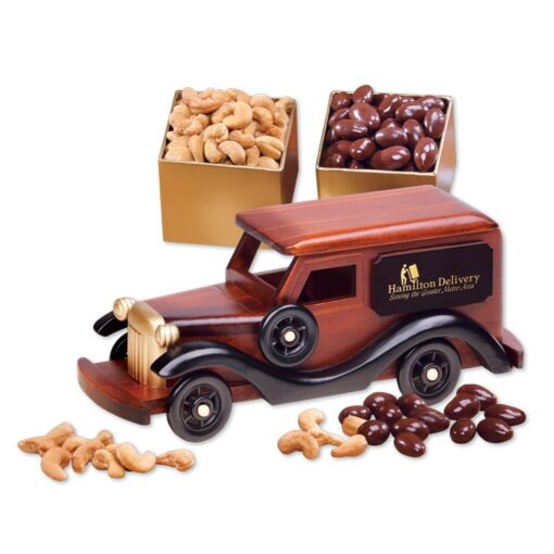 1930-Era Delivery Van with Chocolate Almonds & Extra Fancy Cashews