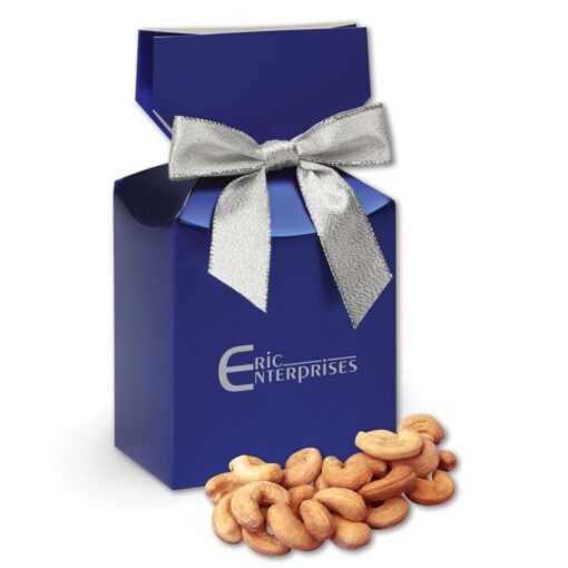 Extra Fancy Cashews in Metallic Blue Gift Box