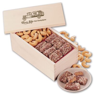 Toffee & Cashews in Wooden Collector's Box