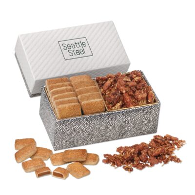 Churro Toffee & Coconut Praline Pecans in Pillow Top Gift Box