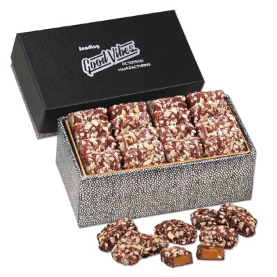 English Butter Toffee in Black & Silver Gift Box