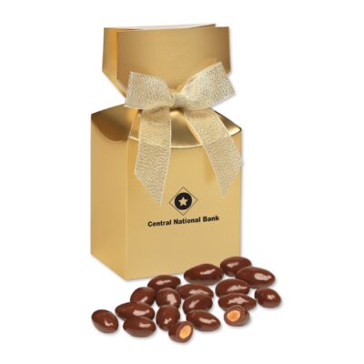 Chocolate Covered Almonds in Gold Gift Box