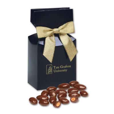 Chocolate Covered Almonds in Navy Gift Box