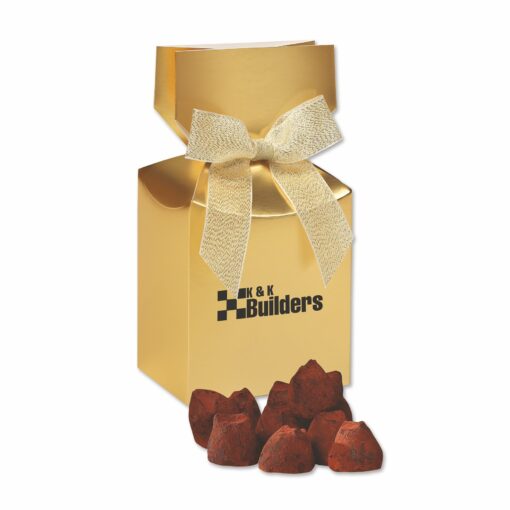 Cocoa Dusted Truffles in Gold Gift Box