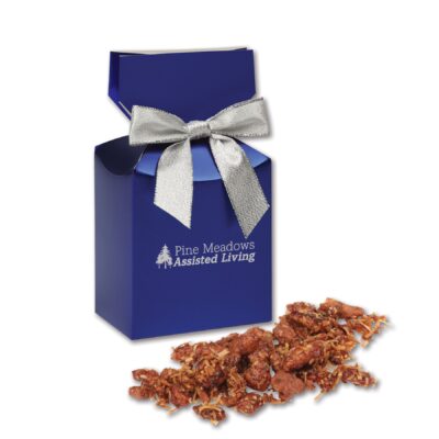 Coconut Praline Pecans in Blue Premium Delights Gift Box