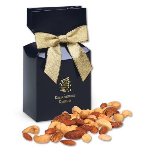 Navy Blue Gift Box w/Deluxe Mixed Nuts