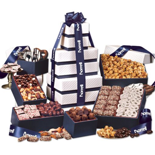 Navy Blue The "Park Avenue" Ultimate Chocolate Snack Tower