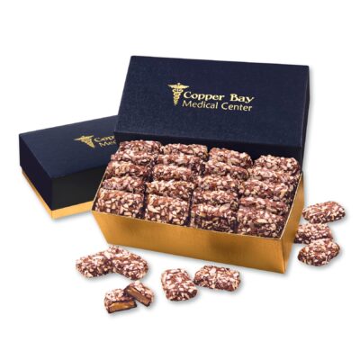 Navy & Gold Gift Box w/English Butter Toffee