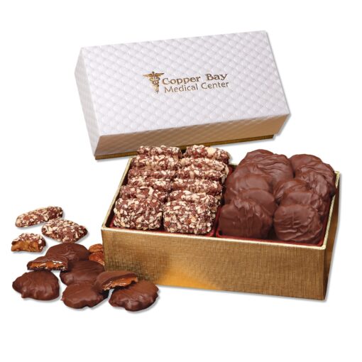 Pillow Top Gift Box w/English Butter Toffee & Pecan Turtles