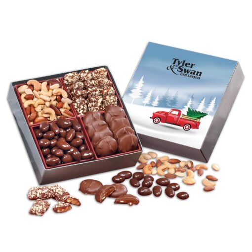 Red Truck Gift Box w/Gourmet Holiday Treats