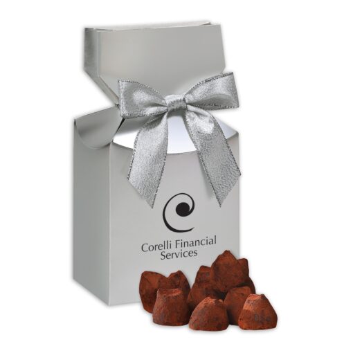 Silver Premium Delights Gift Box w/Cocoa Dusted Truffles
