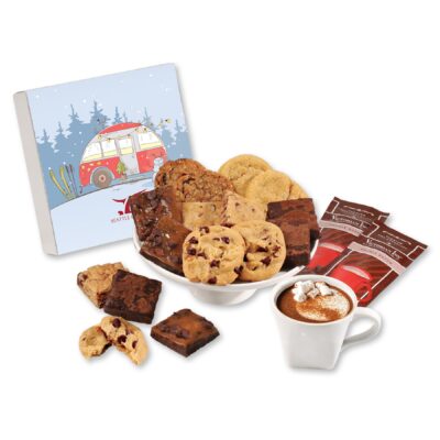 Winter Camper Gift Box w/Gourmet Cookie & Brownie