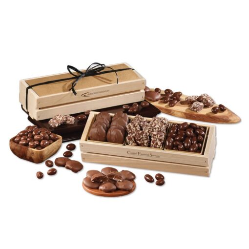 Wooden Crate w/Chocolate Favorites