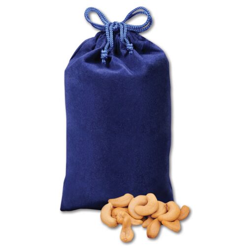 Blue Velour Gift Bag w/Extra Fancy Cashews-2