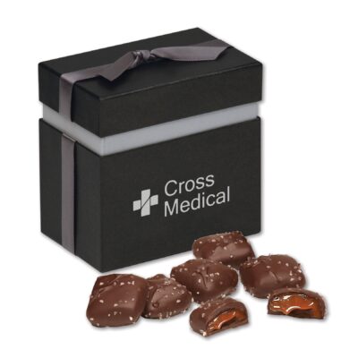 Chocolate Sea Salt Caramels in Elegant Treats Gift Box-1