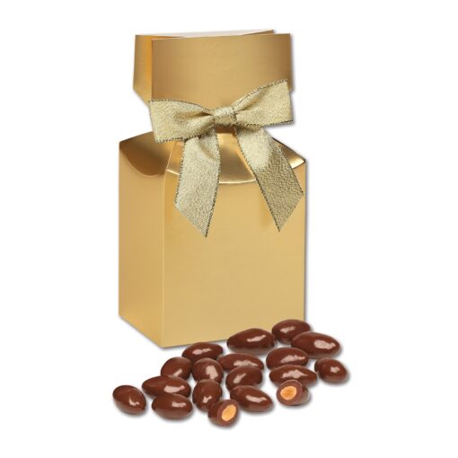 Gold Gift Box w/Chocolate Covered Almonds-2