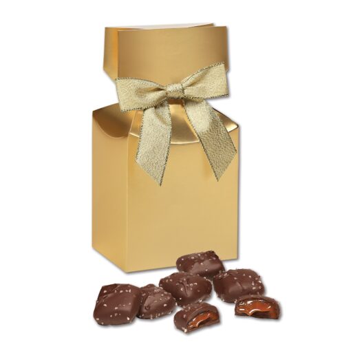 Gold Gift Box w/Chocolate Sea Salt Caramels-2