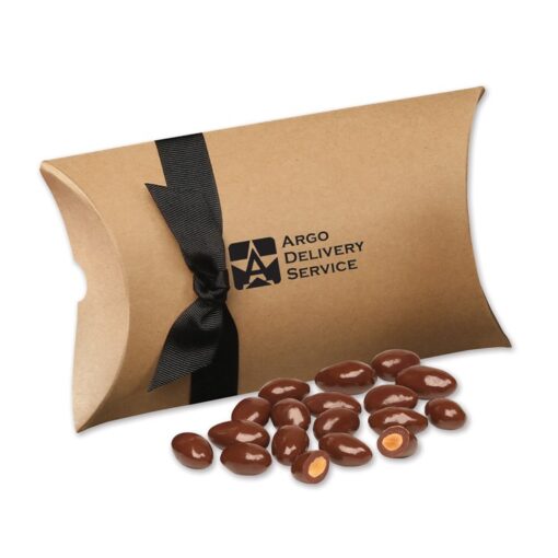 Kraft Pillow Pack Box w/Chocolate Covered Almonds-1