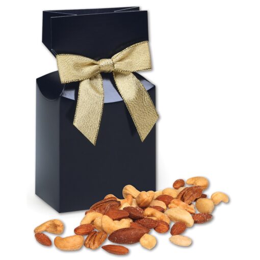 Navy Blue Gift Box w/Deluxe Mixed Nuts-2