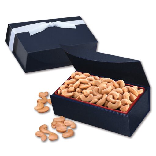 Navy Magnetic Closure Box w/Milk Chocolate Almonds & Cocoa Dusted Truffles-2