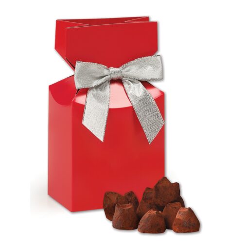 Red Gift Box w/Cocoa Dusted Truffles-2