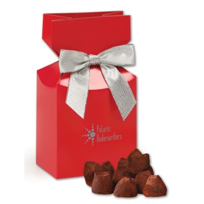 Red Gift Box w/Cocoa Dusted Truffles-1