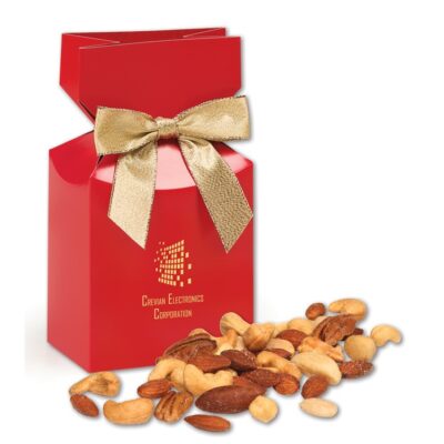 Red Gift Box w/Deluxe Mixed Nuts-1