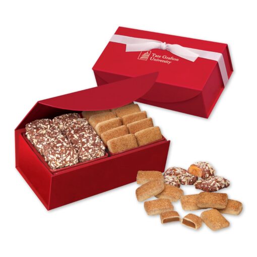 Red Magnetic Closure Box w/Cinnamon Churro Toffee & English Butter Toffee-1