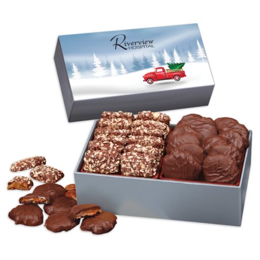 Red Truck Gift Box w/Toffee & Turtles-1