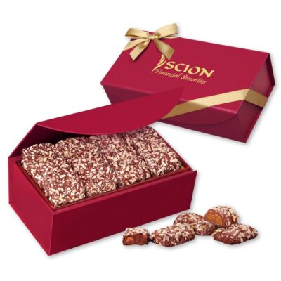 Scarlet Magnetic Closure Gift Box w/English Butter Toffee-1