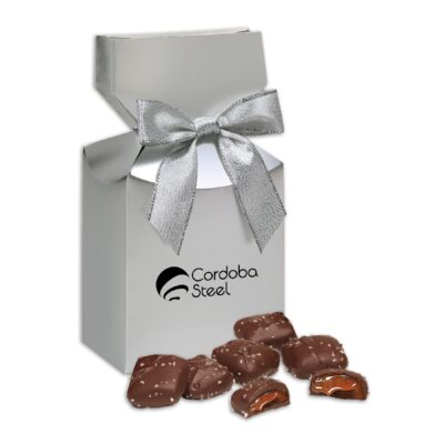 Silver Premium Delights Gift Box w/Chocolate Sea Salt Caramels-1