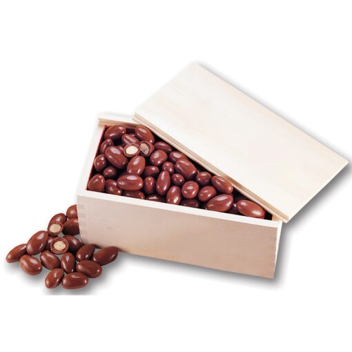 Wooden Collector's Box w/Chocolate Covered Almonds-2
