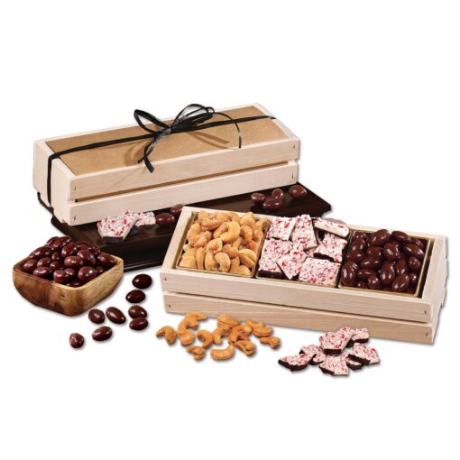 Wooden Crate w/Sweet & Crunchy Assortment-2