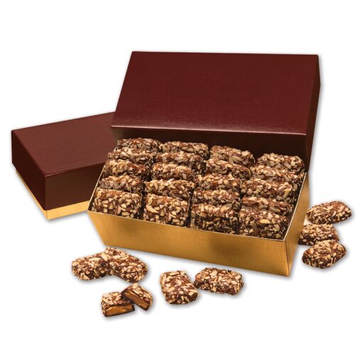English Butter Toffee in Burgundy & Gold Gift Box-2