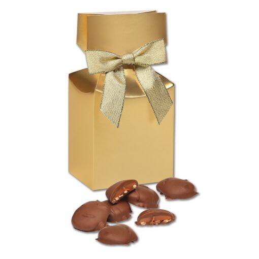SALE - Gold Gift Box w/Pecan Turtles-2