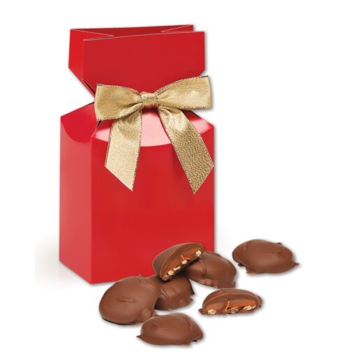 SALE - Red Gift Box w/Pecan Turtles-2