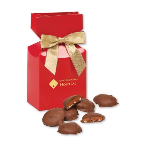 SALE - Red Gift Box w/Pecan Turtles-1