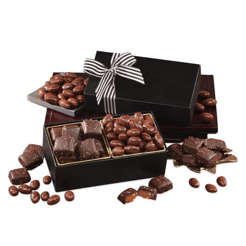 Custom Chocolate Splendor w/Chocolate Sea Salt Caramels & Chocolate Covered Almonds - 1