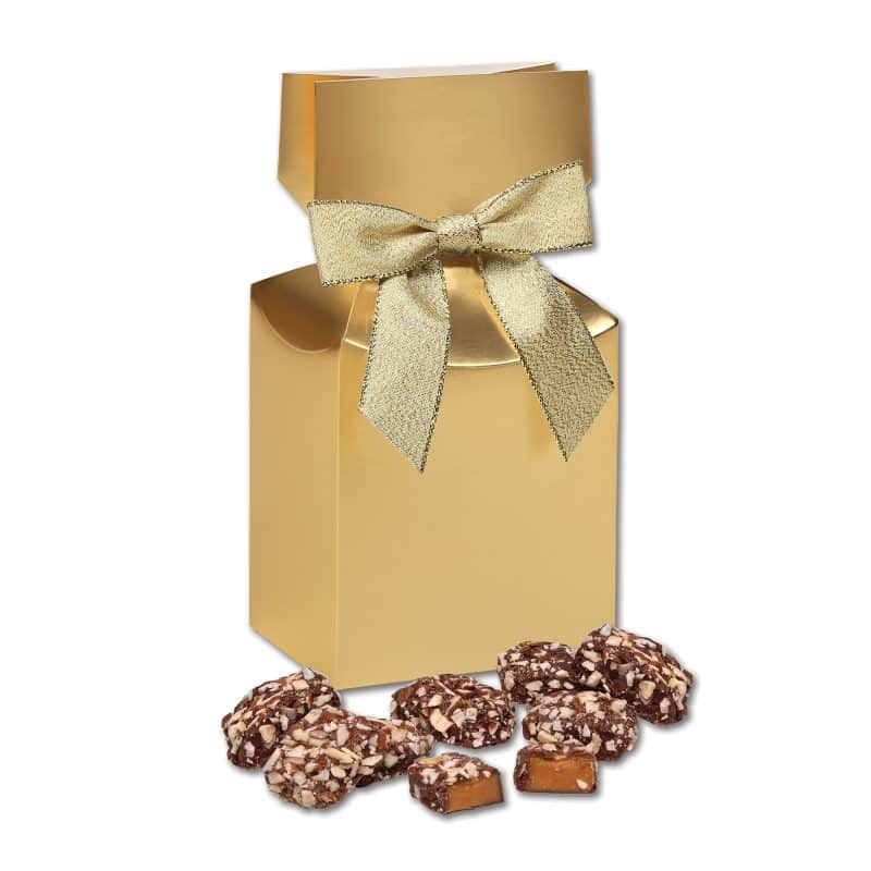 Custom Gold Gift Box w/English Butter Toffee - 1