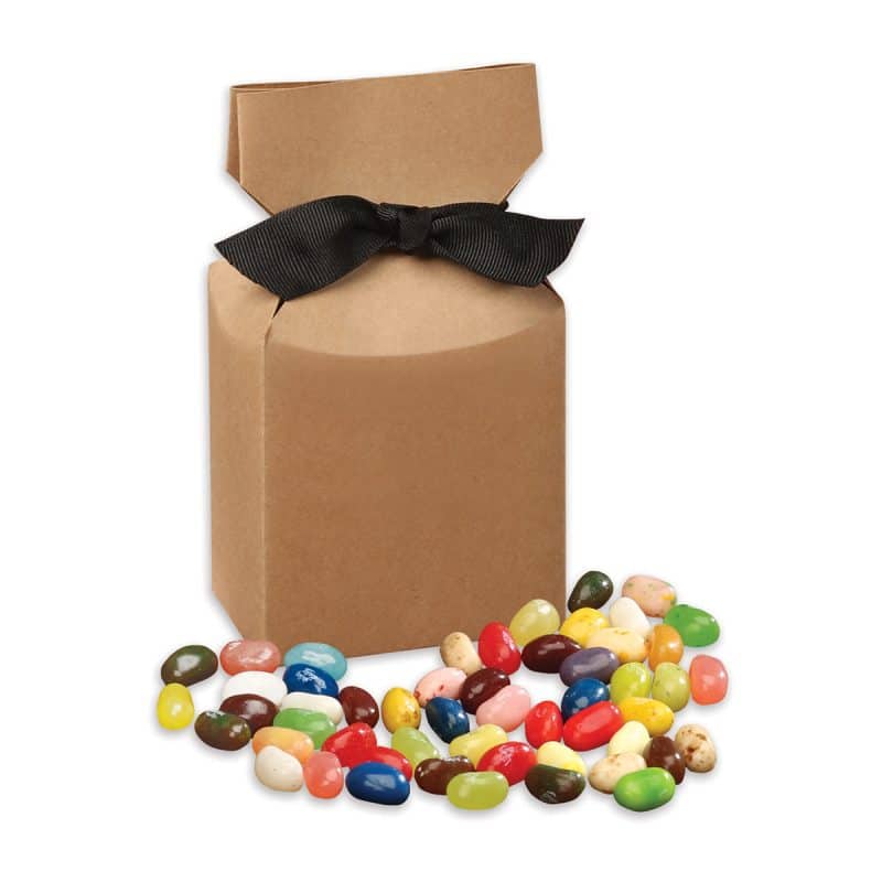 Custom Kraft Premium Delights Gift Box w/Jelly Belly® Jelly Beans - 1