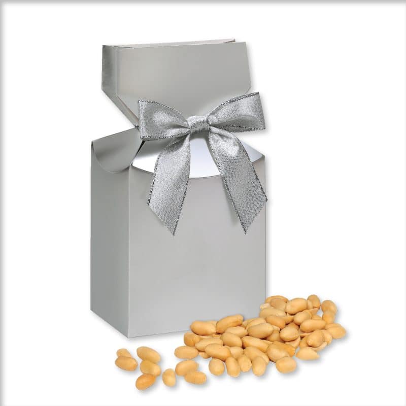 Custom Virginia Peanuts in Silver Premium Delights Gift Box - 1
