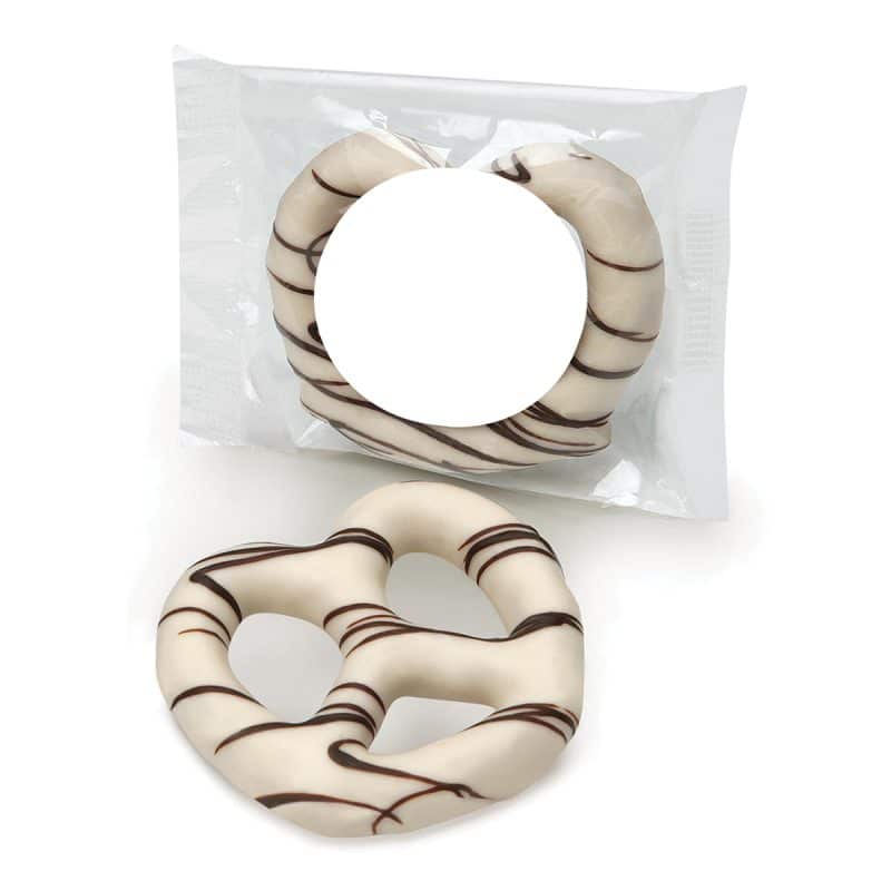 Custom White Chocolate Dipped Pretzel Gourmet Snack Pack - 1