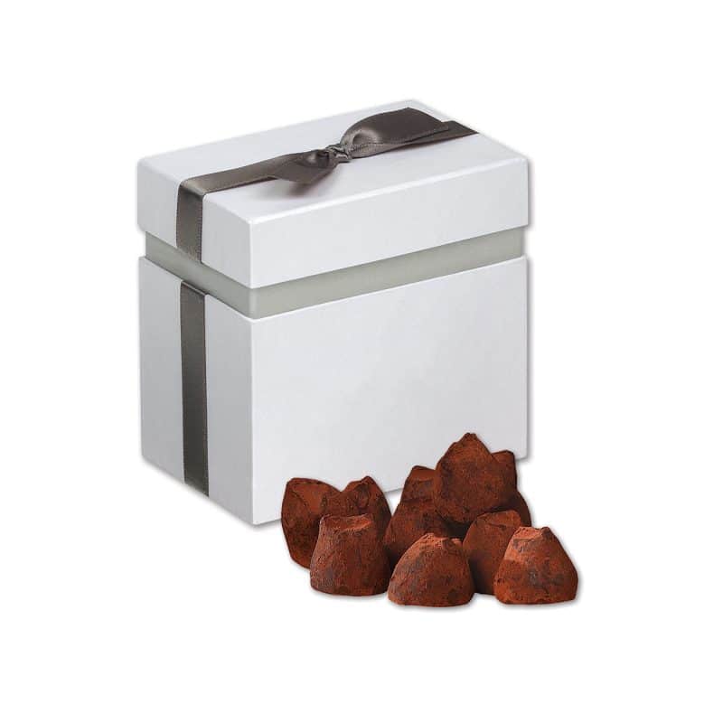 Custom Elegant Treats Gift Box w/Cocoa Dusted Truffles - 1