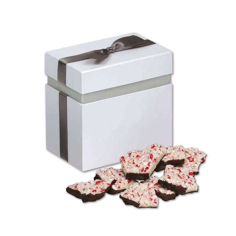 Custom Elegant Treats Gift Box w/Peppermint Bark - 1