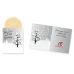 Custom One Color Foil-Stamped Stock Cardinals Design Mini Sweeter Card with Single Sugar Cookie